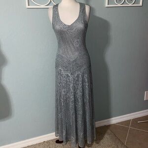 RARE  Vintage Damianou special occasion metallic Dress